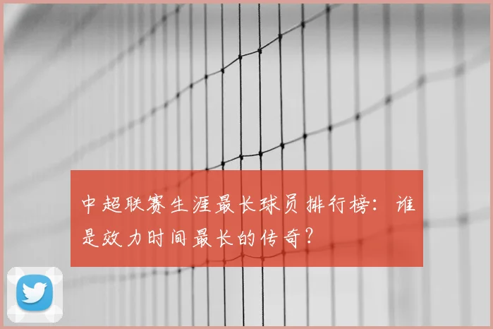 中超联赛生涯最长球员排行榜:谁是效力时间最长的传奇?